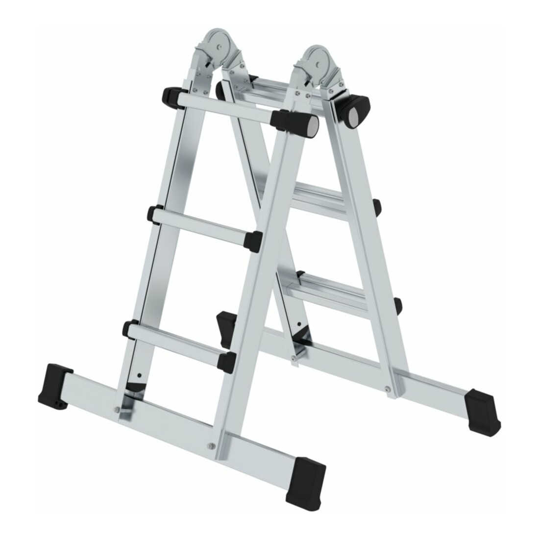 MUNK Teleskopleiter mit Traverse 4x3 Sprossen