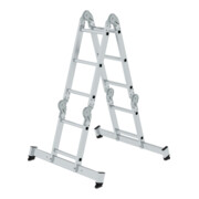 MUNK Vielzweckleiter 4-teilig mit nivello®-Traverse und Holzbelag
