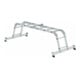 MUNK Vielzweckleiter 4-teilig mit nivello®-Traverse und Holzbelag 2x3 + 2x4 Sprossen, 2.85 m
