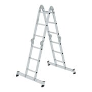 MUNK Vielzweckleiter 4-teilig mit nivello®-Traverse und Holzbelag