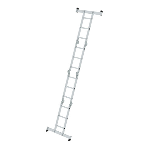 MUNK Vielzweckleiter 4-teilig mit nivello®-Traverse und Holzbelag
