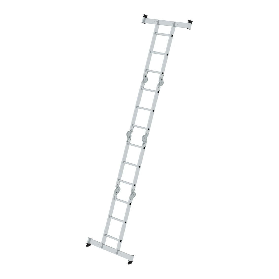 MUNK Vielzweckleiter 4-teilig mit nivello®-Traverse und Holzbelag