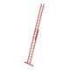 MUNK Vollkunstoff-Schiebe/Seilzugleiter 2-teilig Standtraverse 2 x 12 Sprossen