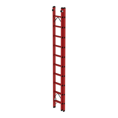 MUNK Vollkunststoff-Schiebe/Seilzugleiter 2-teilig 2 x 10 Sprossen