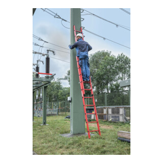 MUNK Vollkunststoff-Schiebe und Seilzugleiter zweiteilig