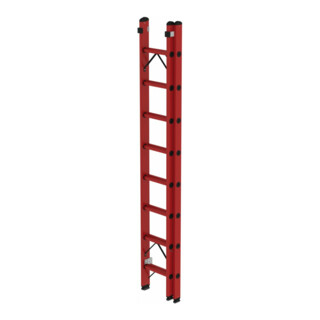 MUNK Vollkunststoff-Schiebe und Seilzugleiter zweiteilig