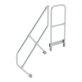 MUNK zweiter Handlauf Aluminium-Treppe Plattform 45°