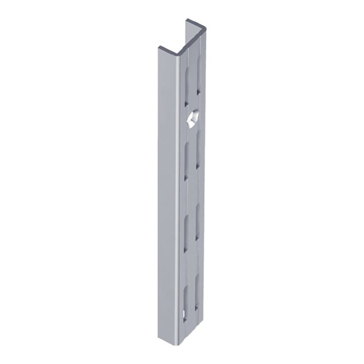 Mur. L.500mm aluminium blanc STA perforation double rangée