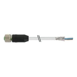 murrelektronik Buchse M12 frei.Ltg.ende PUR-JB 5x0,34 grau 10m
