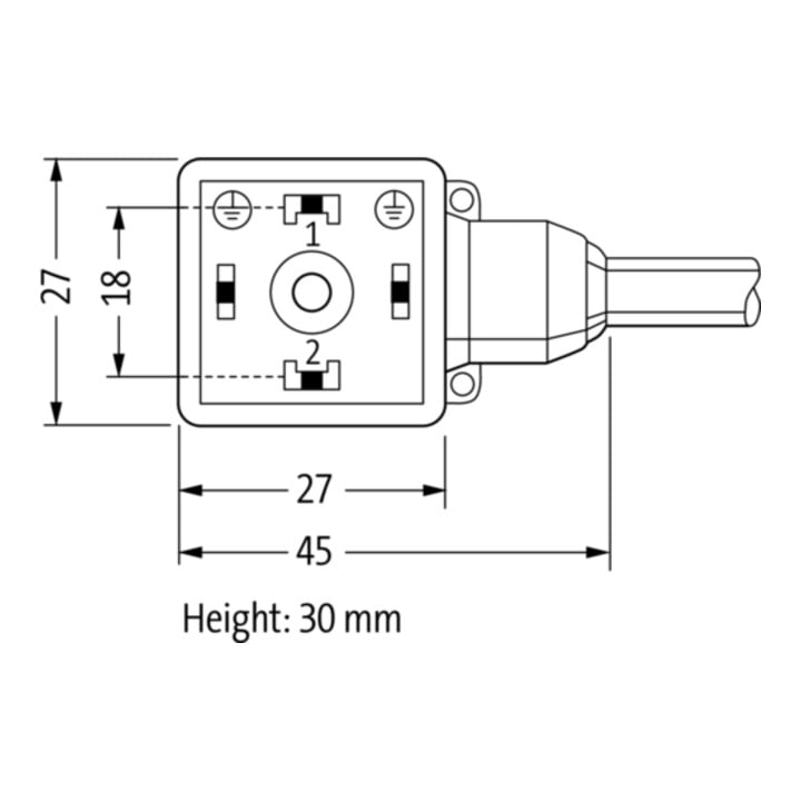 murrelektronik Connecteur de valve MSUD BF A 18 mm
