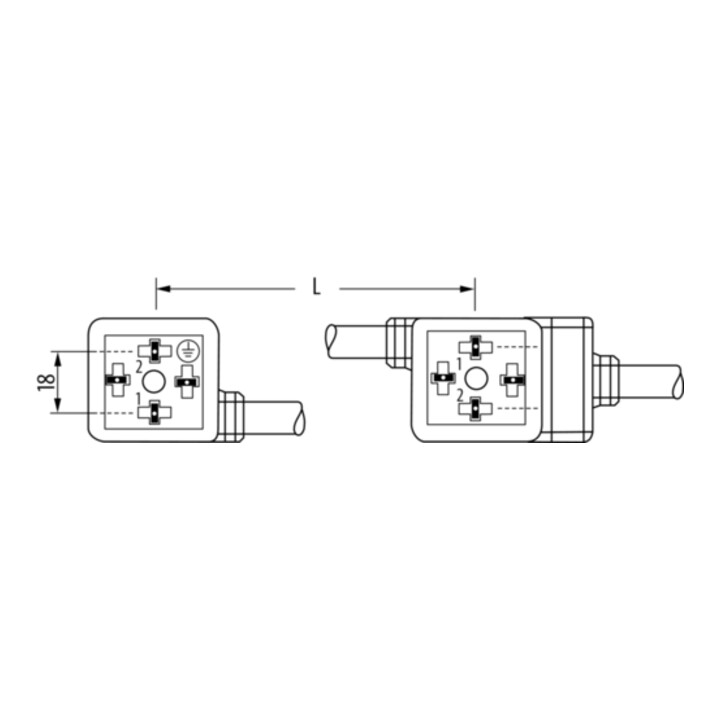 murrelektronik Connecteur double valve BF A 18 mm
