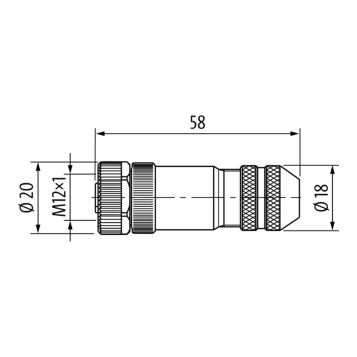 murrelektronik Connecteur M12 droit 7000-13401-0000000