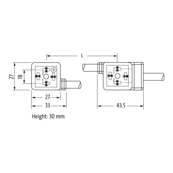murrelektronik Doppelventilstecker BF A 18mm