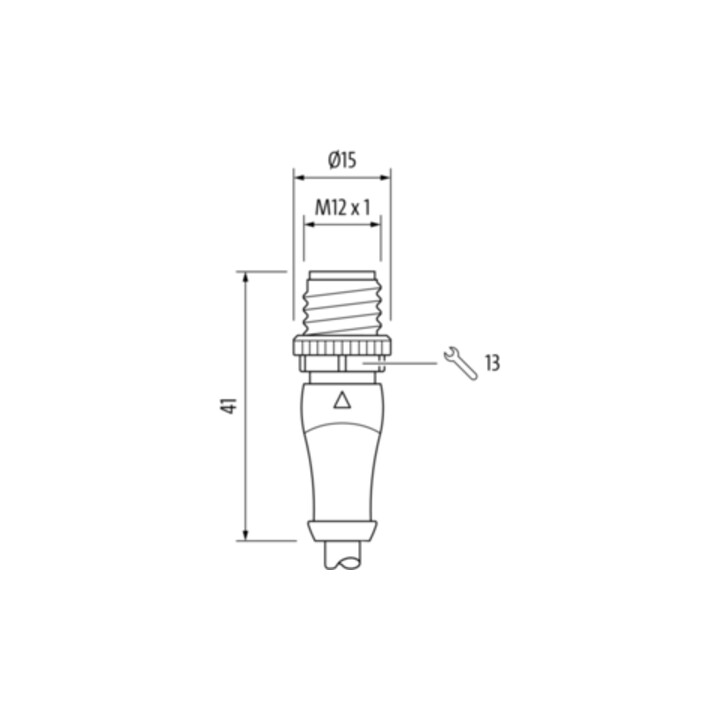 murrelektronik Stecker M12 gerade auf Buchse ger. 7000-40041-6350500