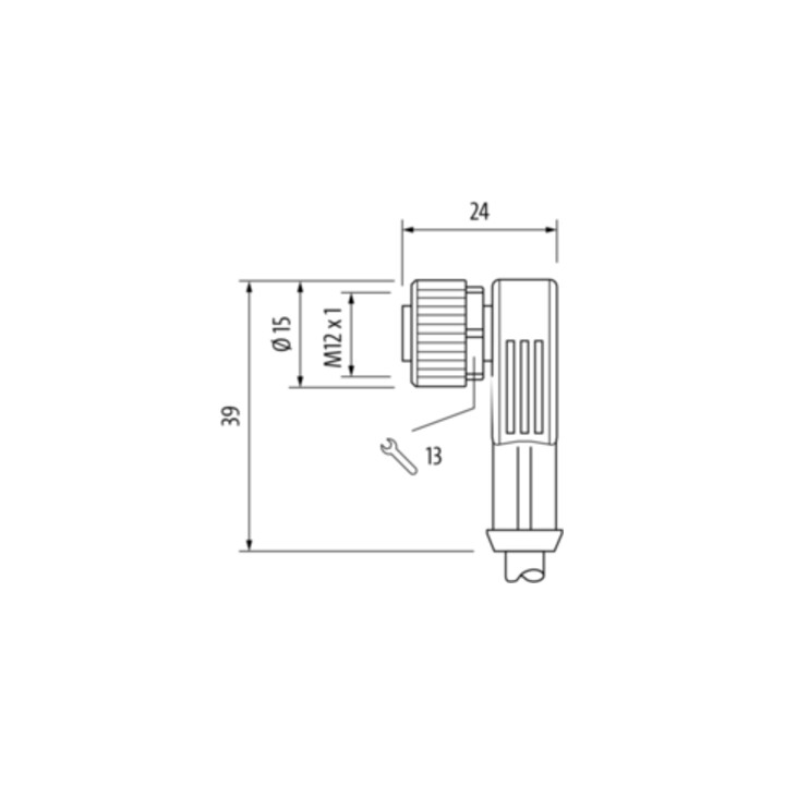 murrelektronik Steckverbinder M12Bu.gew.m.LED 7000-12411-6340500