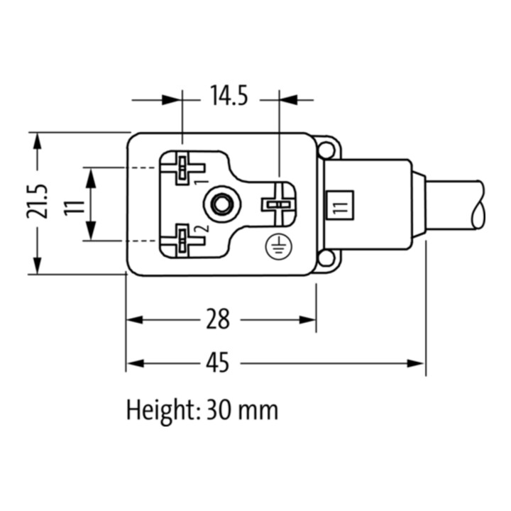 murrelektronik Ventilstecker B 7000-11021-2261000 mit freiem Leitungsende