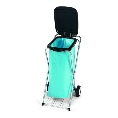 Nölle Abfallsammler 1x120 l chariot avec couvercle noir