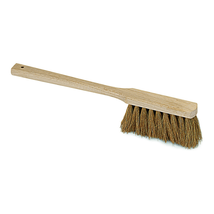 Set Manche de balai en bois 24 mm 160 cm, tête ronde + Balayette manche long en coco 43 cm
