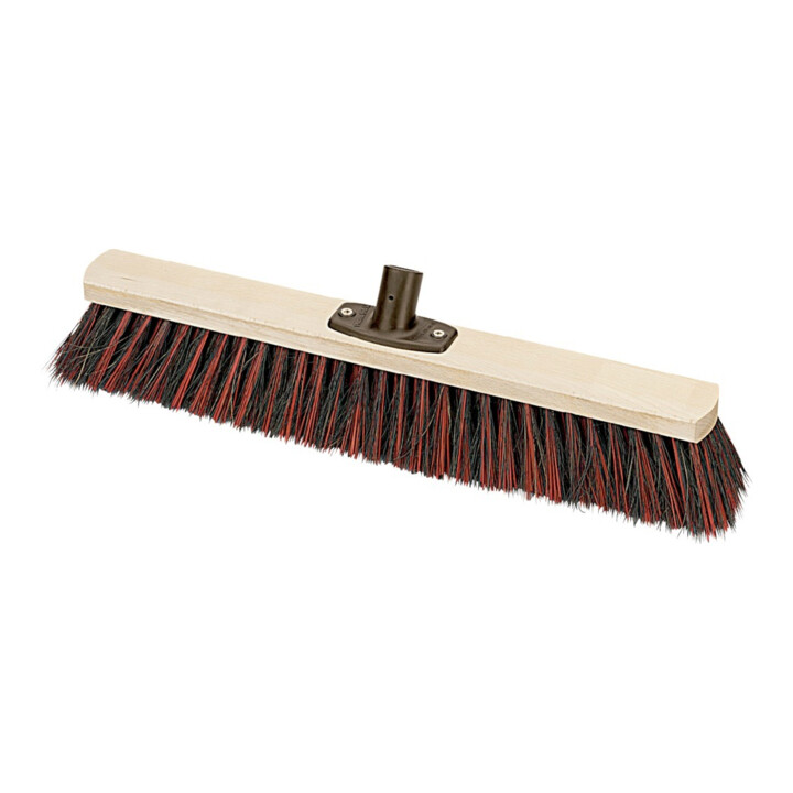 Set Besen Power-Stick Arenga/Elaston 60 cm + Pelle à poussière métal noir 22 cm Iargeur