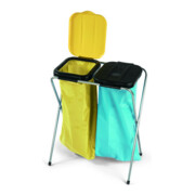 Nölle Collecteur de déchets 2x120 l avec couvercle noir/jaune
