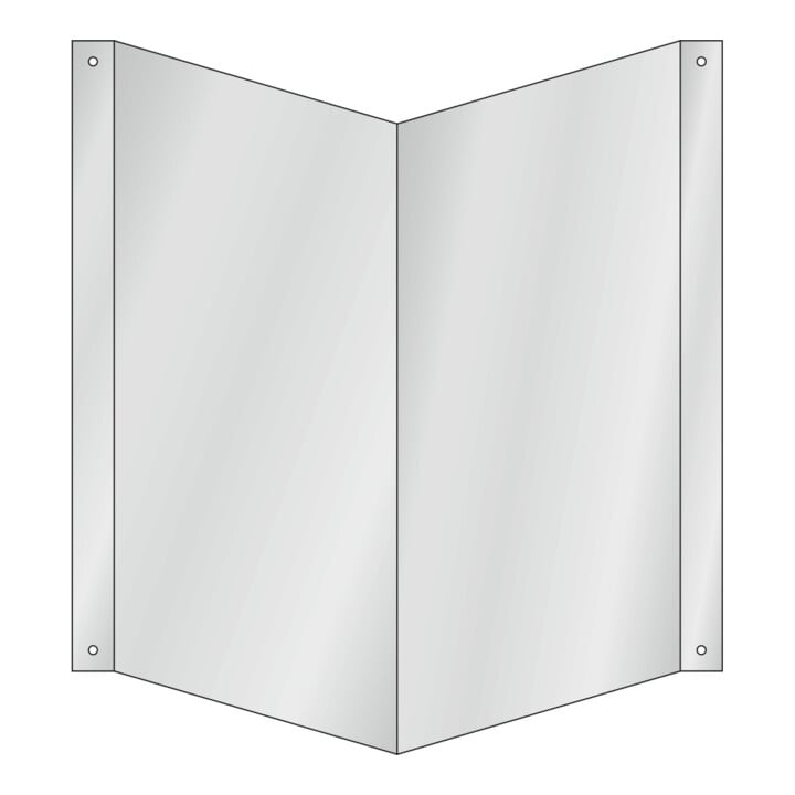 Nasenschild Wandmontage für vier Symbole, Typ: 02150