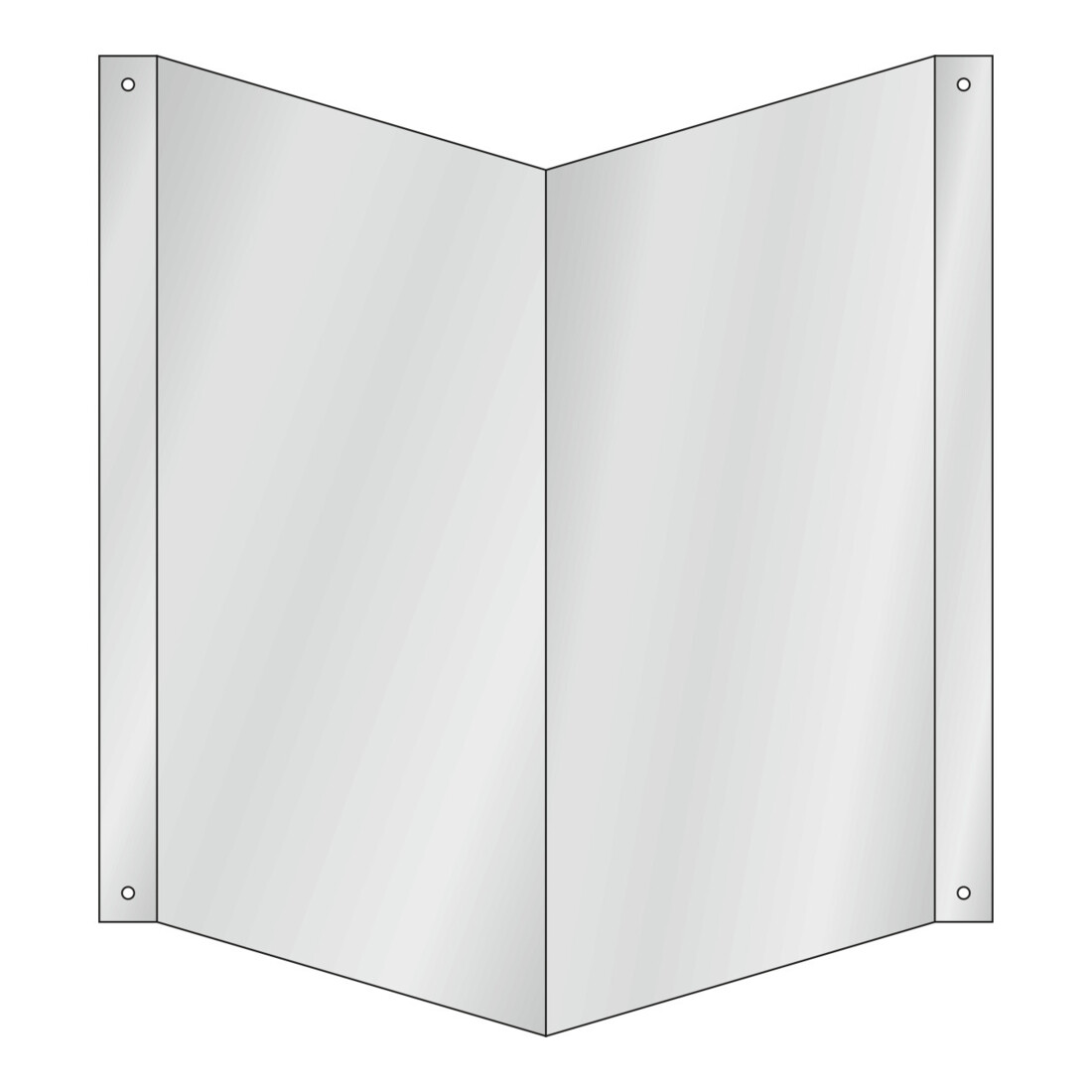 Nasenschild Wandmontage für vier Symbole, Typ: 02150