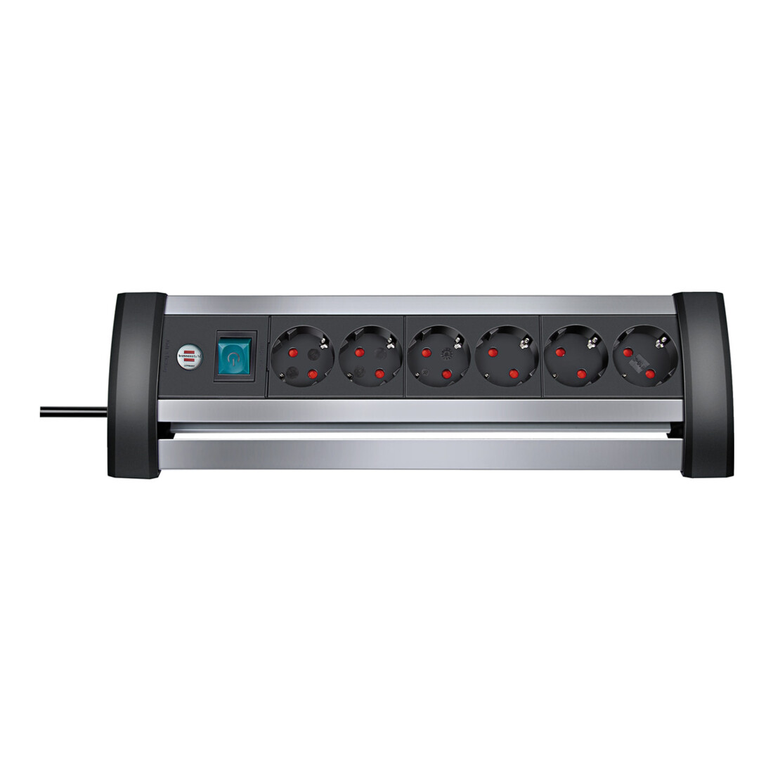 Brennenstuhl Presa multipla a 6 vie Alu-Office-Line, 3m H05VV-F 3G1,5