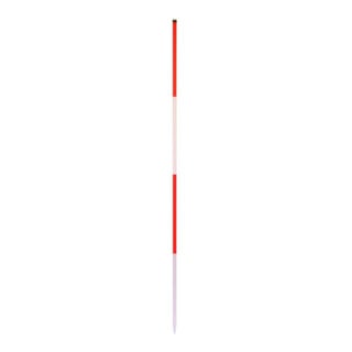 Nedo Baufluchtstab 2m, Stahl, Spitze Rund, Teilung alle 50cm, rot beginnend