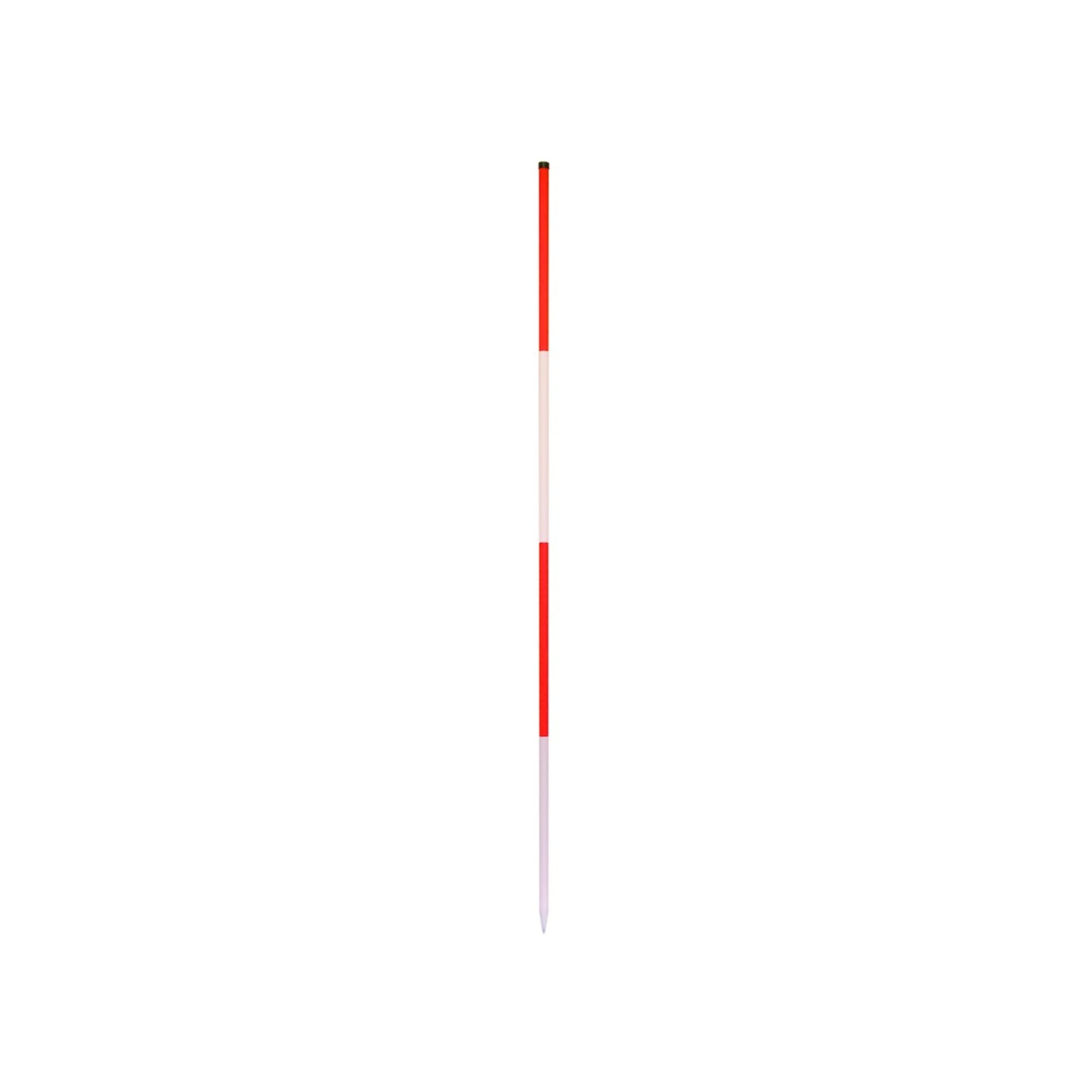 Nedo Baufluchtstab 2m, Stahl, Spitze Rund, Teilung alle 50cm, rot beginnend