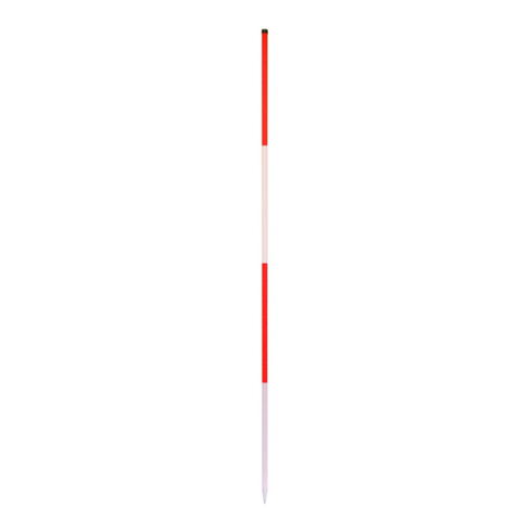 Nedo Tige de référence 2m, acier, pointe ronde, graduation tous les 50cm, début rouge