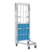 nestainer® 1630 KU Conteneur de stockage 730 x 845 mm, galvanisé bleu, 3 côtés-3