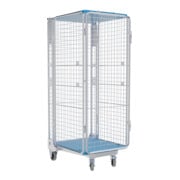 nestainer® ADB 1600 KU Carrello di trasporto 730 x 870 mm 5 lati zincato blu galvanizzato-1