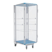 nestainer® ADB 1600 KU Chariot de transport 730 × 870 mm, galvanisé bleu 5 côtés-1