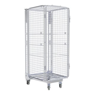 nestainer® Anti-vol ADB 1600 ME 730 x 870 mm 5 côtés entièrement galvanisé bleu