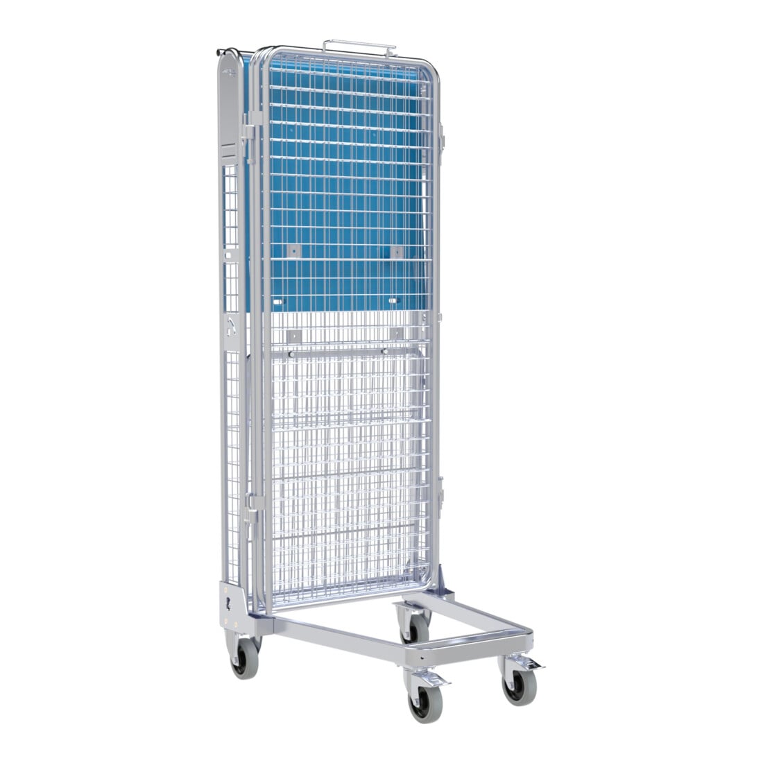 nestainer® Anti-vol ADB 1600 ME/KU 730 x 870 mm 5 côtés galvanisé bleu