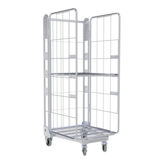 nestainer® Conteneur métallique 1630 ME 730 x 845 mm 3 côtés galvanisé électrolytiquement