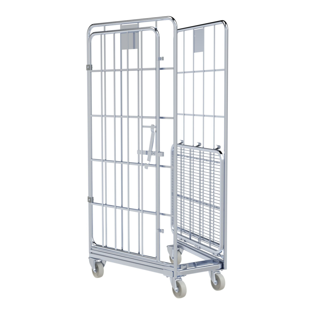 nestainer® Metall 1460 ME 700 x 800 mm schienale girevole su 3 lati Cr 3 NT 190 mm