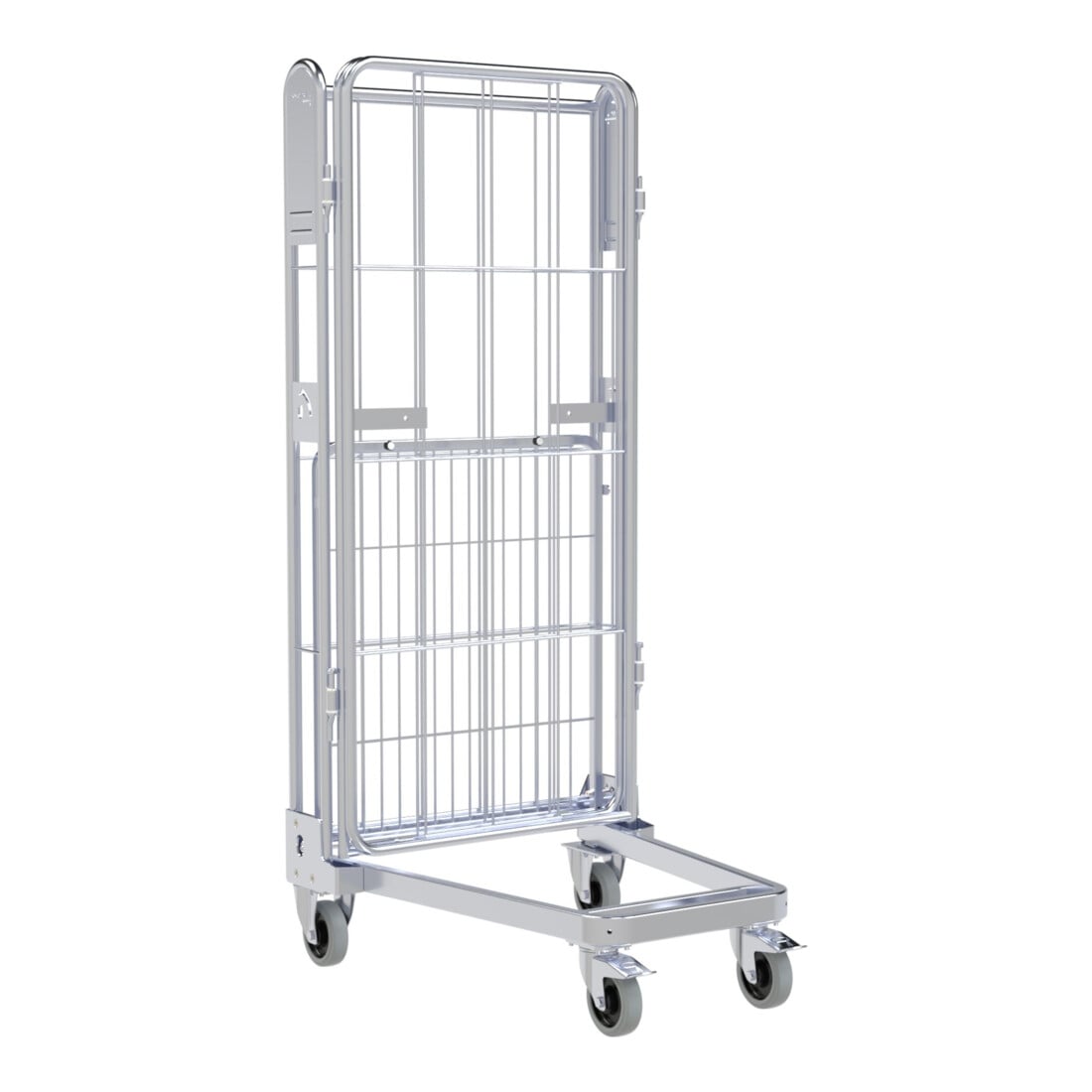 nestainer® Récipient métallique 1450 ME 730 x 845 mm, galvanisé bleu sur 3 côtés