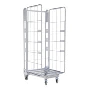 nestainer® Structure métallique 1630 ME 730 x 845 mm 3 côtés galvanisé bleu-1