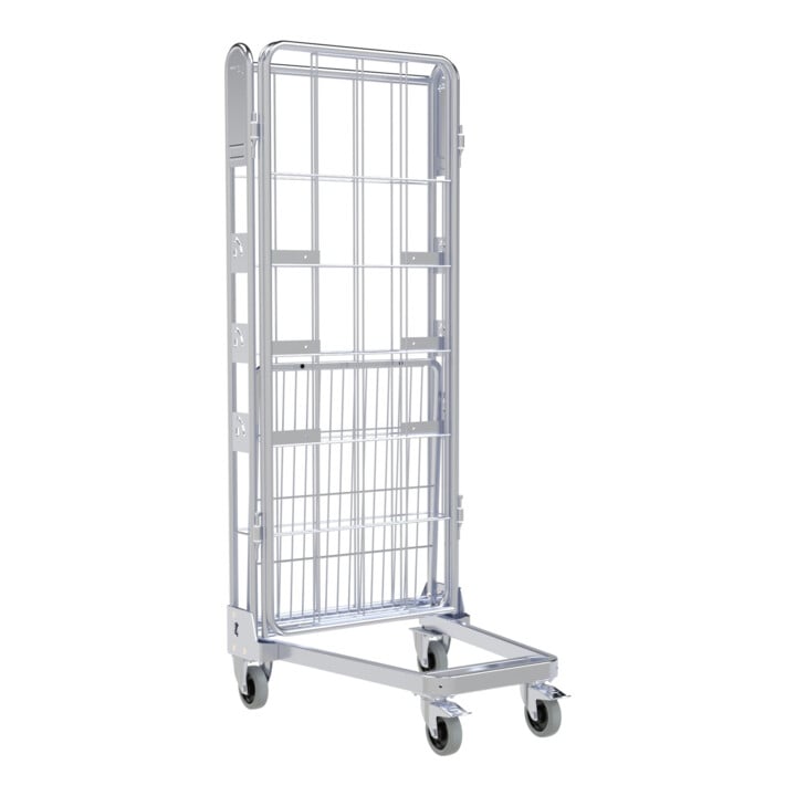 nestainer® Structure métallique 1630 ME 730 x 845 mm 3 côtés galvanisé bleu