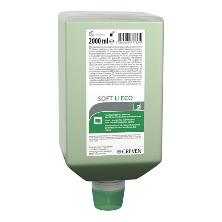 Nettoyant p. les mains SOFT U ECO 2 l sans solvant 2000ml bouteille Vario PHYSIO