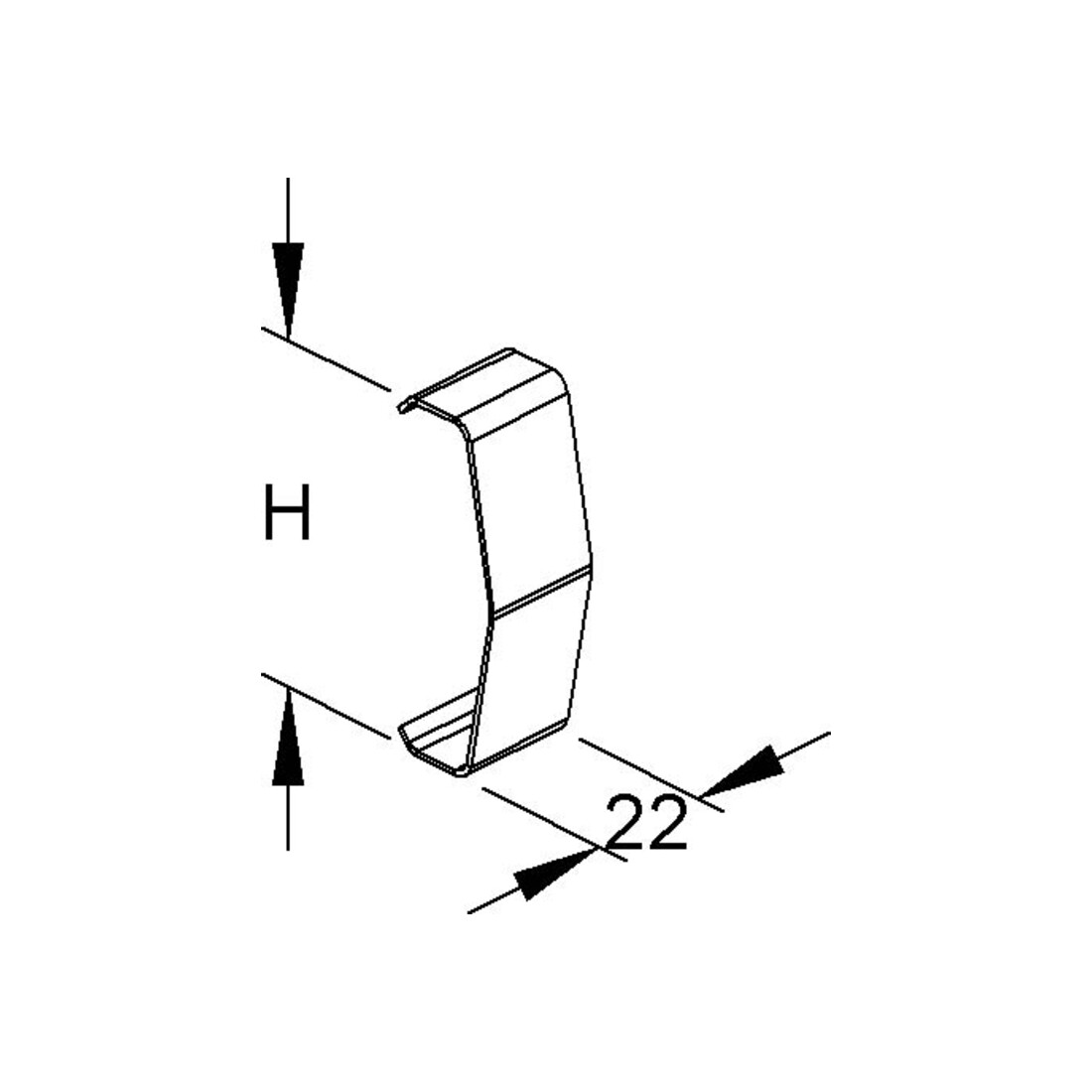Niedax Agrafe de maintien de couvercle RDHK 110 E2