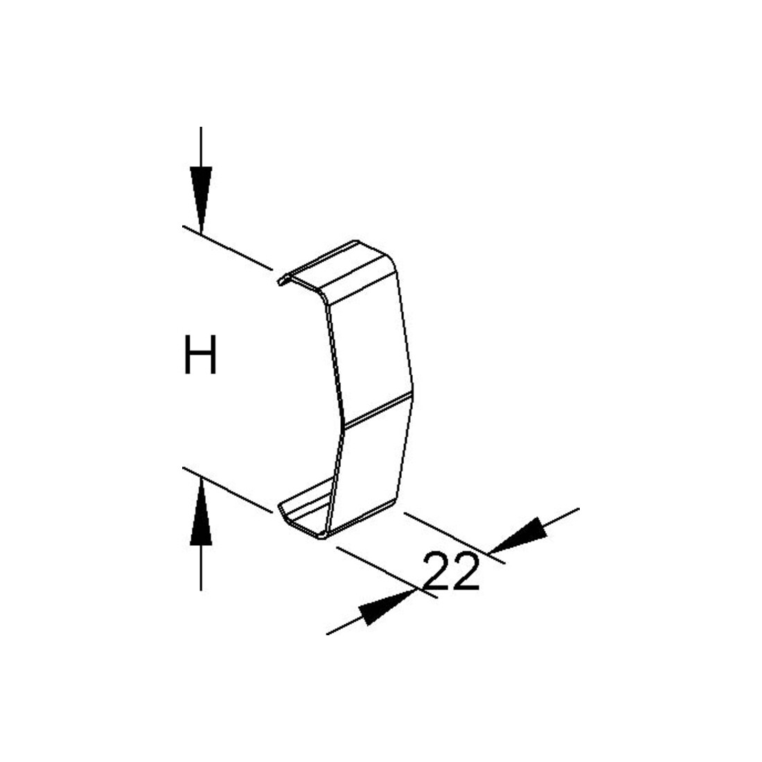 Niedax Agrafe de maintien de couvercle RDHK 110 E2