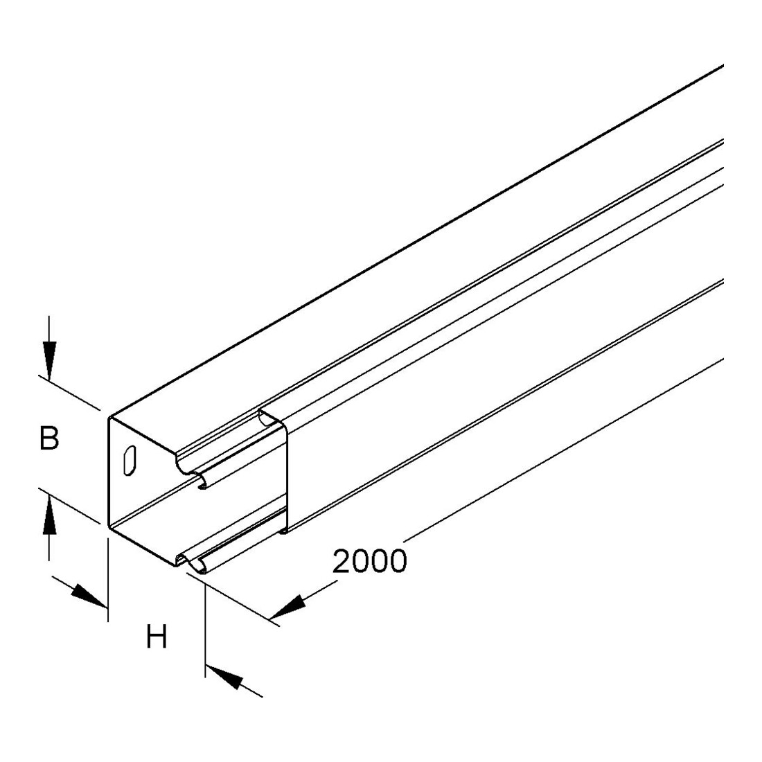 Niedax Canal rectangulaire LS LLK 40.060