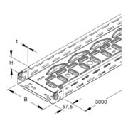 Niedax Chemin de câble en acier inoxydable RLVC 60.400 E3-3