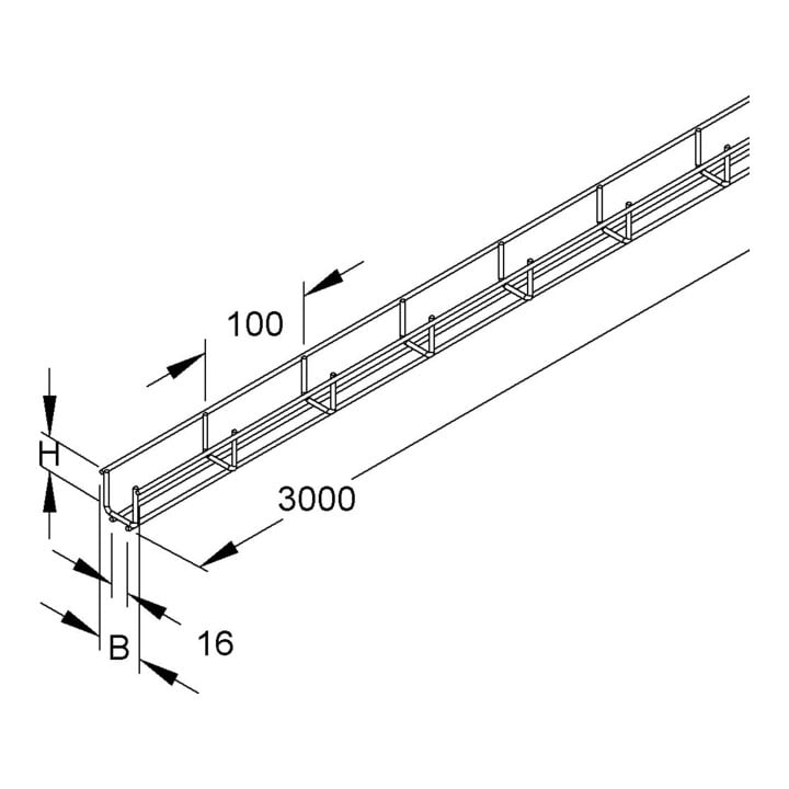 Niedax Chemin de câbles grillagé GR 40.040