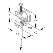 Niedax Collier de profil PKS M8/10-40 pour rail-1