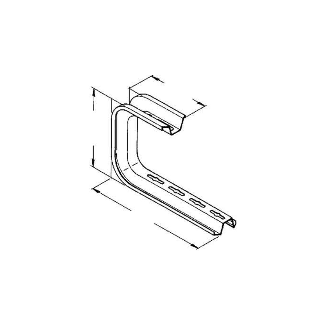 Niedax Console de support fixation plafond TKSU 200
