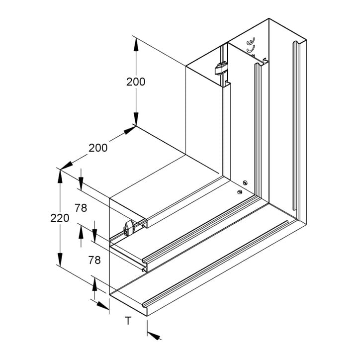 niedax DKU-Équerre verticale DKV 220-78T100 R