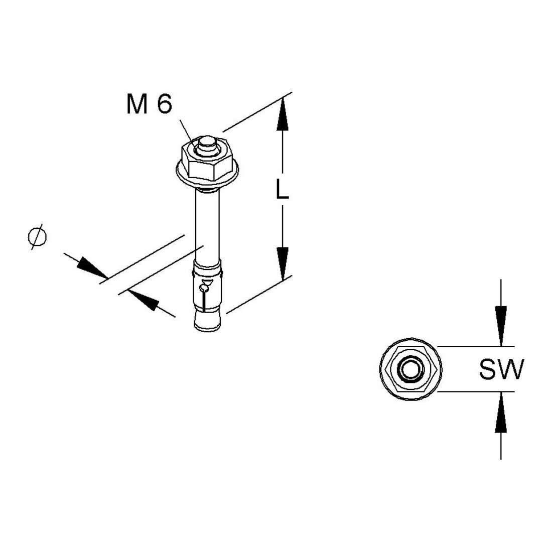 Niedax Durchsteckanker DAM 6X5